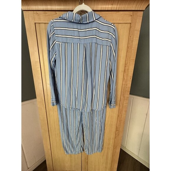 PJ Salvage Women's Shirt Pant Set Stripe Hype Set Blue White SZ XS Lightweight - Picture 4 of 6